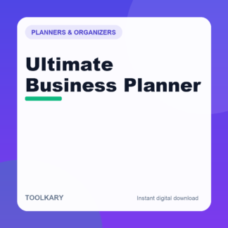 Ultimate Business Planner (Excel & Google Sheets)