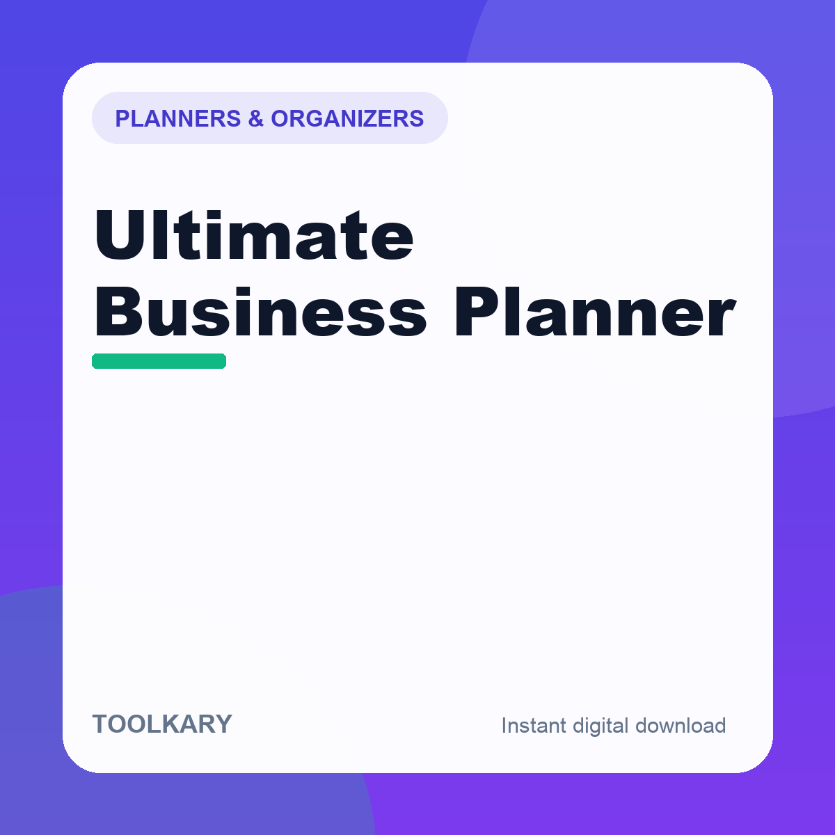 Ultimate Business Planner (Excel & Google Sheets)