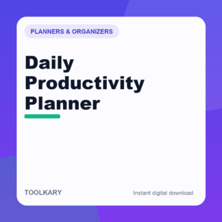 Daily Productivity Planner (Printable PDF)