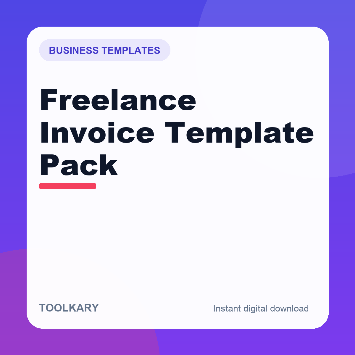Freelance Invoice Template Pack