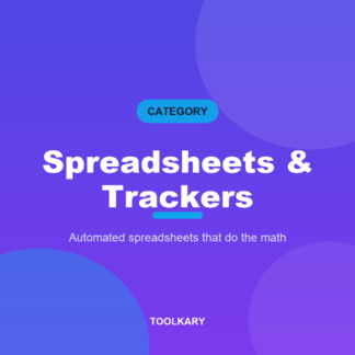 Spreadsheets & Trackers