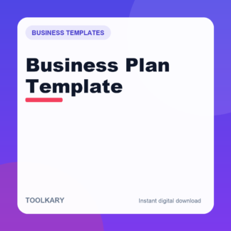 Business Plan Template (Word & Docs)
